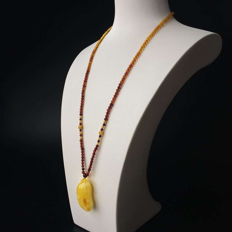 天然白花蜜蜜蜡福瓜吊坠-红掌柜