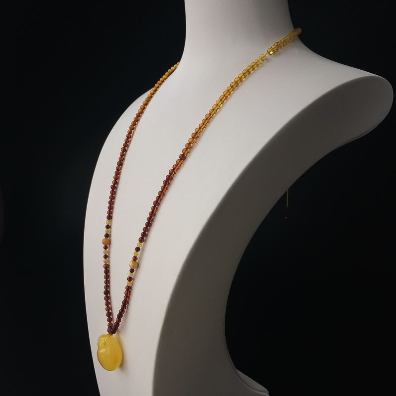 天然鸡油黄蜜蜡钱袋吊坠-红掌柜