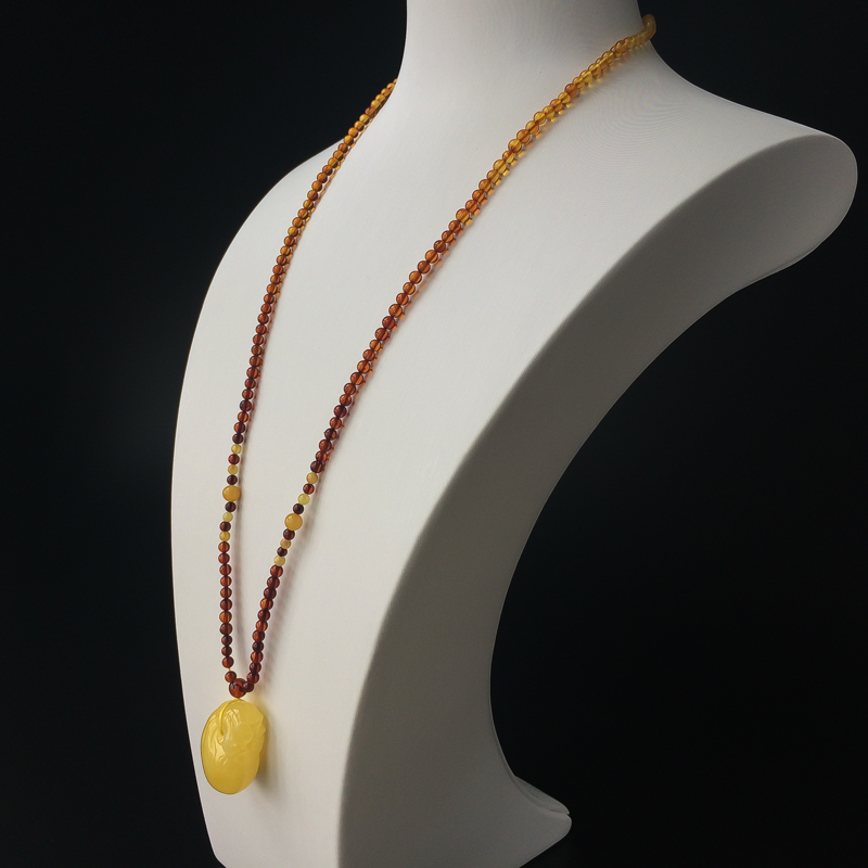 天然柠檬黄蜜蜡钱袋吊坠-红掌柜