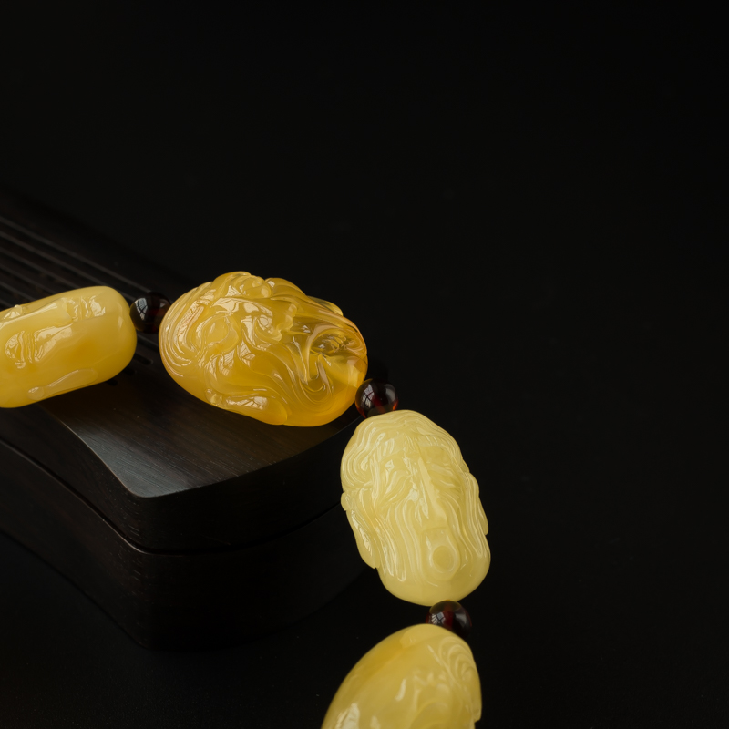 蜜蜡罗汉手串-红掌柜