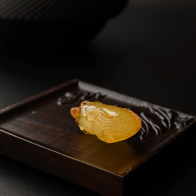 波罗的海天然金包蜜蜜蜡吊坠 - 红掌柜