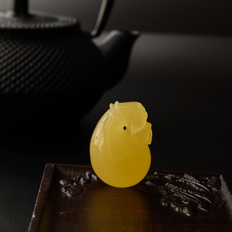 蜜蜡钱袋吊坠 - 红掌柜