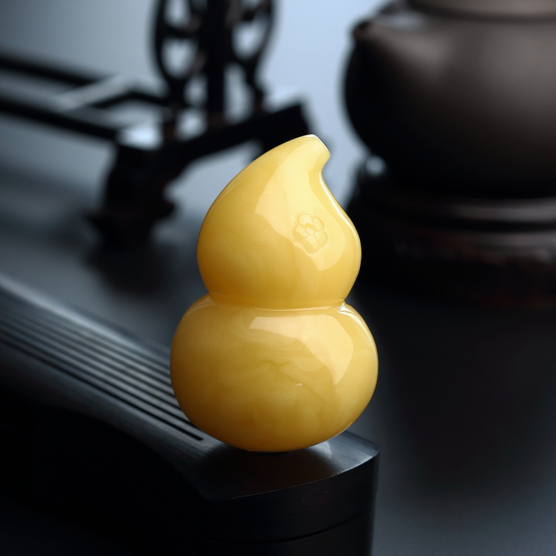 柠檬黄蜜蜡葫芦吊坠 - 红掌柜