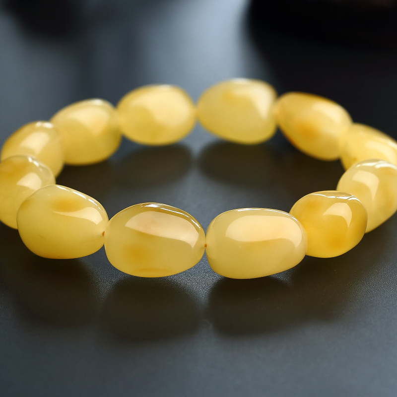 柠檬黄蜜蜡手串 - 红掌柜