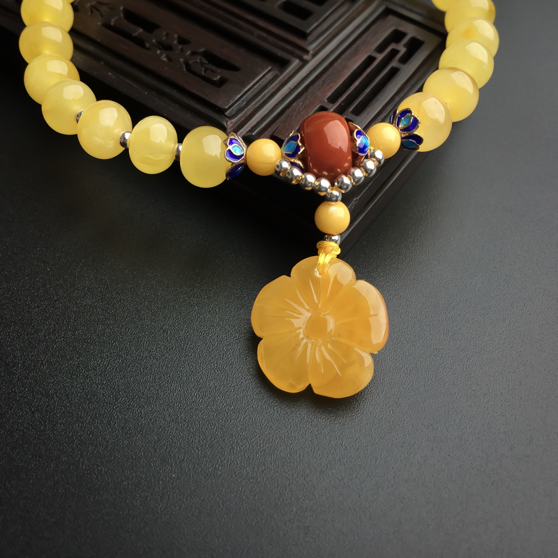 天然蜜蜡手串 - 红掌柜