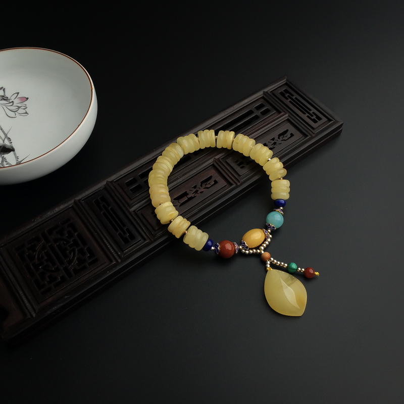 波罗的海天然柠檬黄蜜蜡手串 - 红掌柜