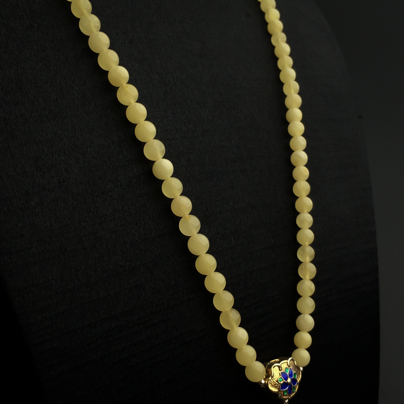 柠檬黄蜜蜡佛珠两用款 - 红掌柜