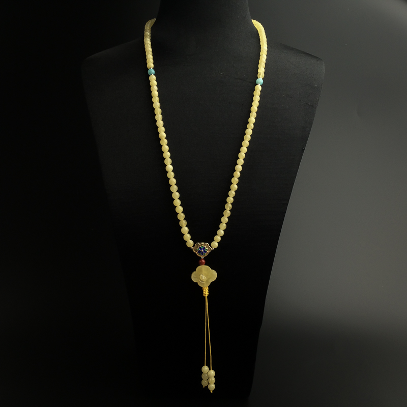 波罗的海天然柠檬黄蜜蜡佛珠两用款 - 红掌柜