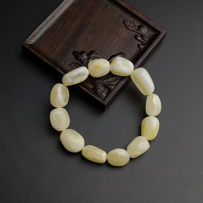 白蜜随形蜜蜡手串-红掌柜