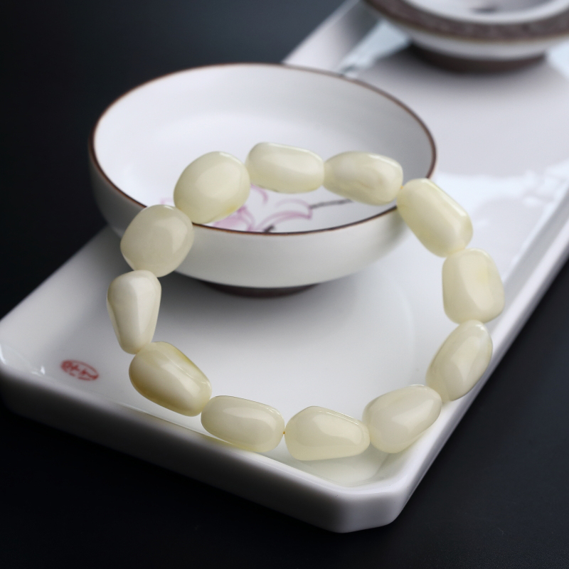 白蜜随形蜜蜡手串-红掌柜