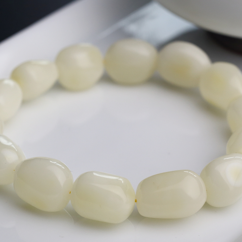 白蜜蜜蜡手串-红掌柜