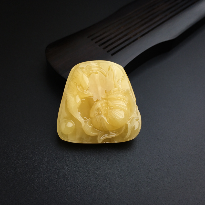 满蜜蜜蜡花鸟吊坠-红掌柜