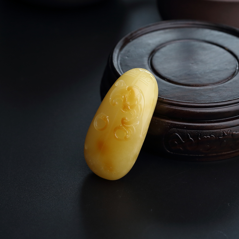 蜜蜡福临门吊坠-红掌柜