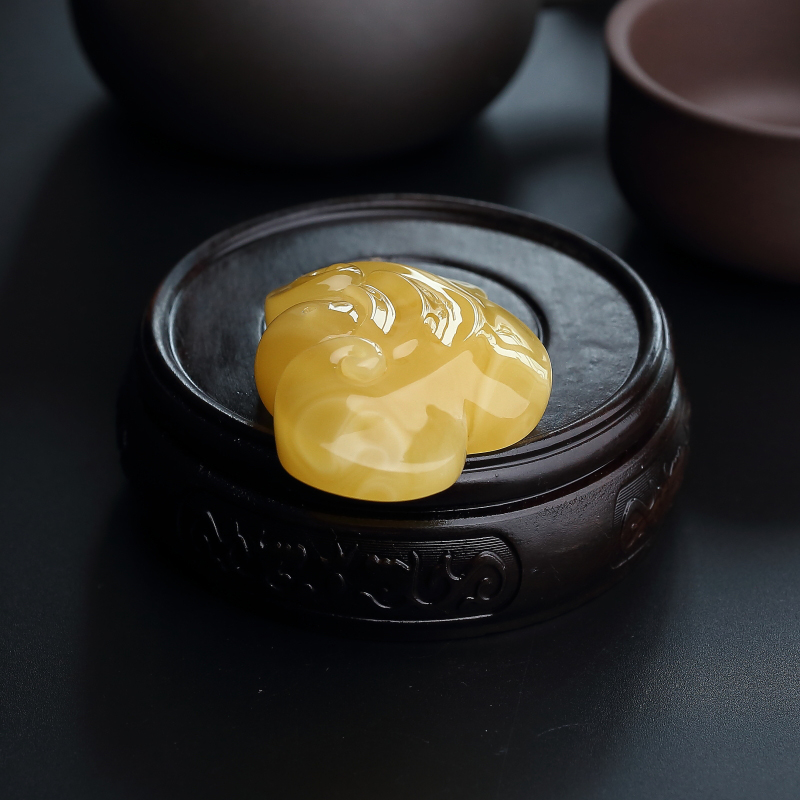 蜜蜡如意吊坠-红掌柜