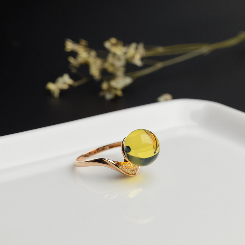 蓝珀戒指 - 红掌柜