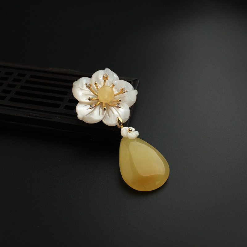 天然金包蜜鸡油黄蜜蜡两用款-红掌柜