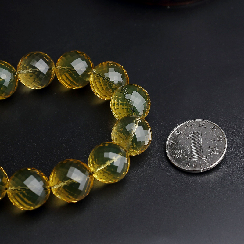 天然蓝珀切割手串 - 红掌柜