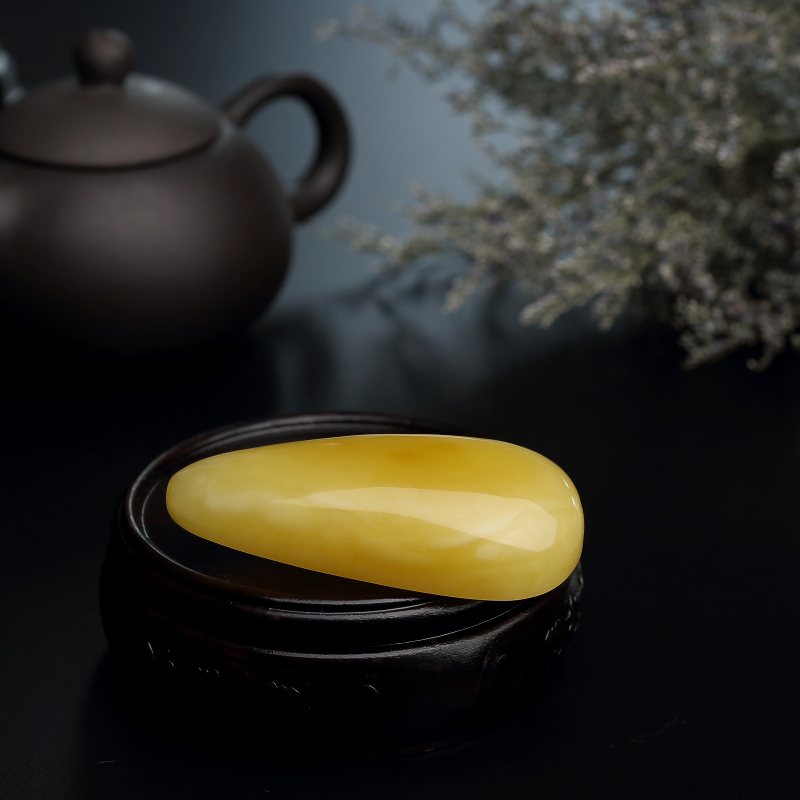 鸡油黄蜜蜡吊坠-红掌柜