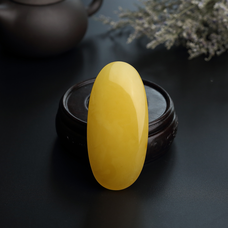 满蜜鸡油黄随形吊坠-红掌柜