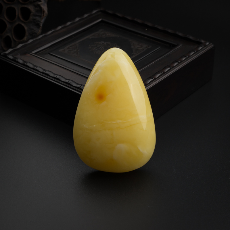 满蜜鸡油黄蜜蜡水滴吊坠-红掌柜