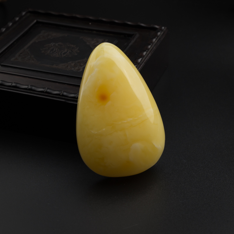 鸡油黄蜜蜡水滴吊坠-红掌柜