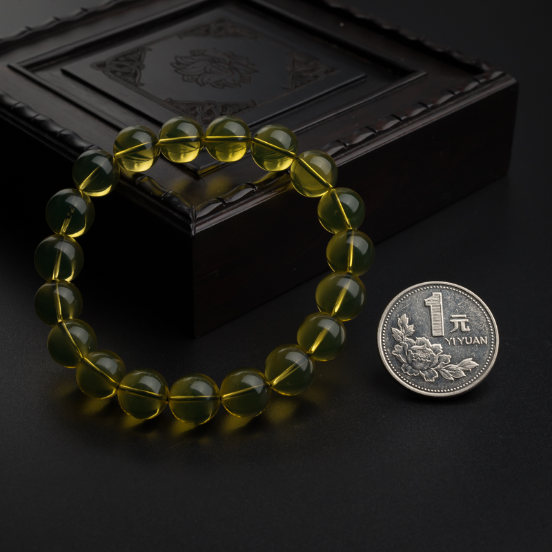 蓝珀佛珠手串 - 红掌柜