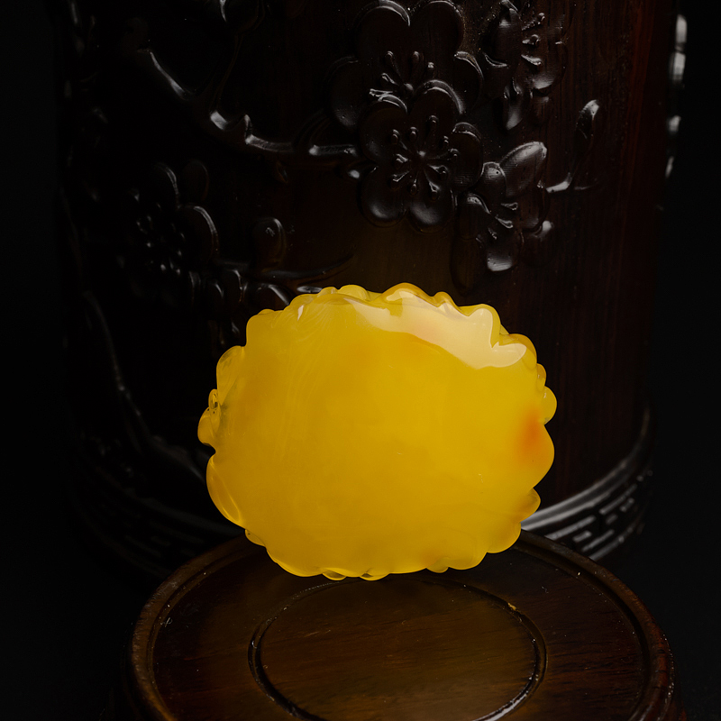 波罗的海天然蜜蜡牡丹花吊坠-红掌柜