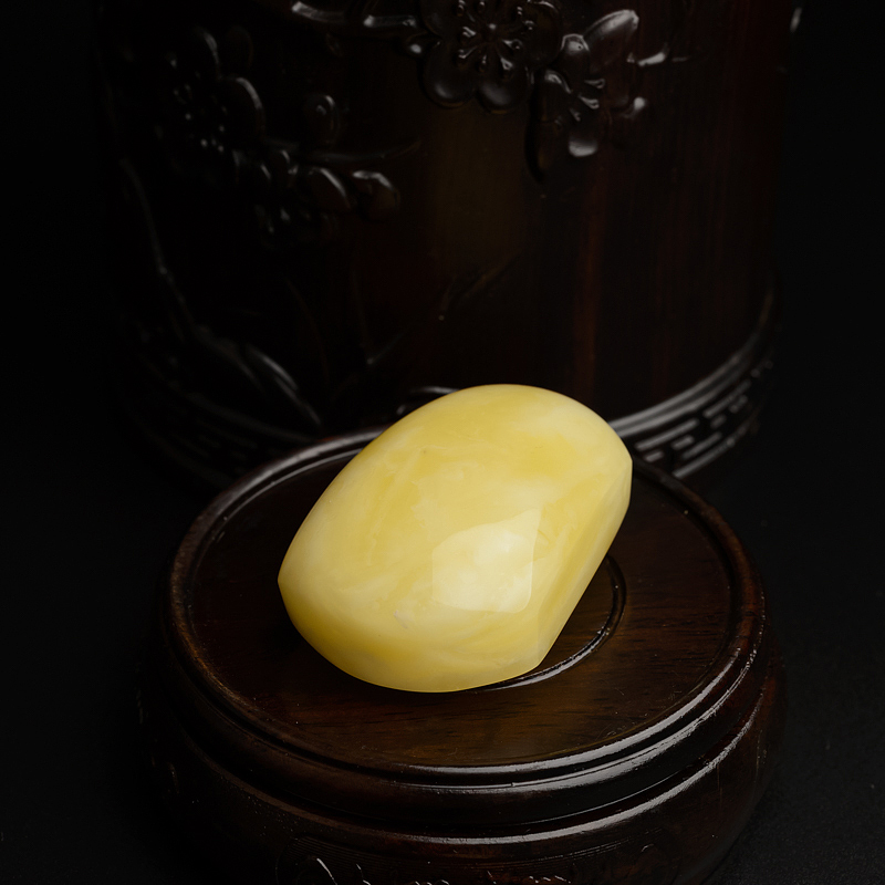 天然白花蜜蜜蜡吊坠-红掌柜