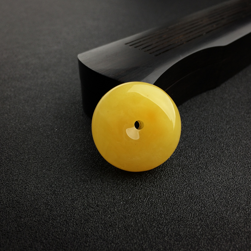 波罗的海天然鸡油黄蜜蜡平安扣吊坠 - 红掌柜