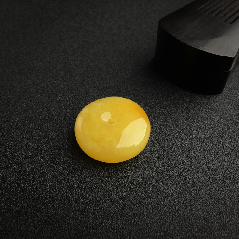 天然蜜蜡平安扣吊坠 - 红掌柜