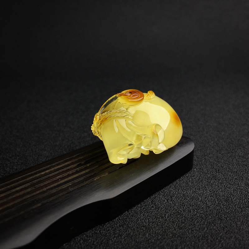 波罗的海蜜蜡钱袋吊坠 - 红掌柜