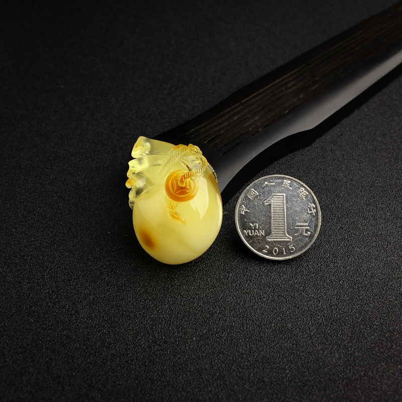 天然蜜蜡钱袋吊坠 - 红掌柜