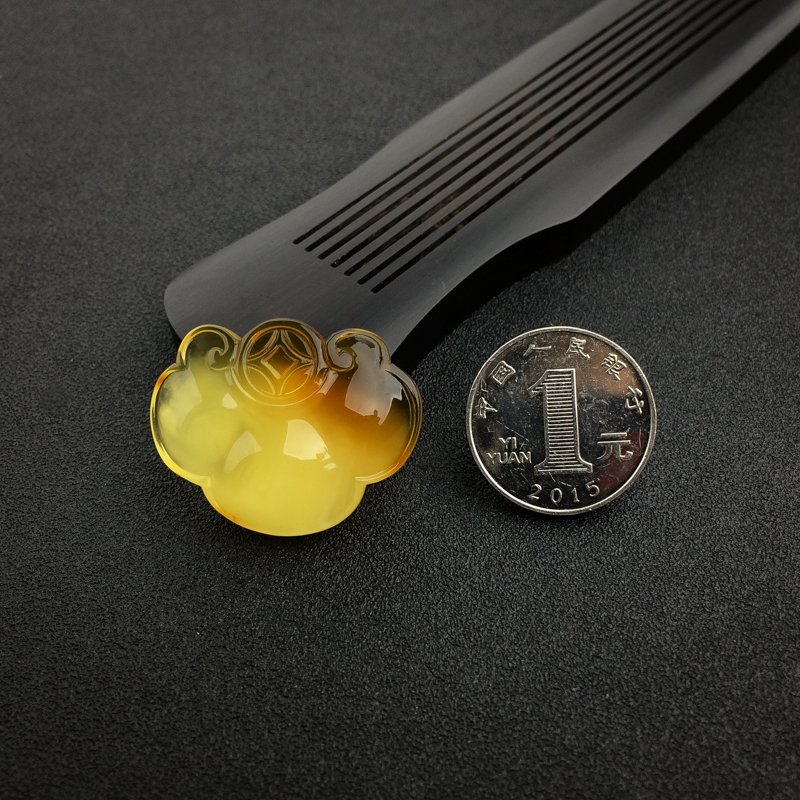 波罗的海天然金包蜜蜜蜡吊坠 - 红掌柜