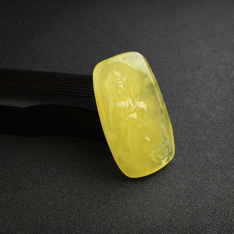 鸡油黄蜜蜡观音-红掌柜