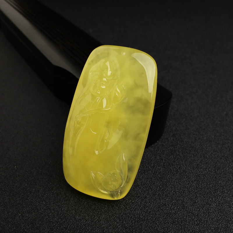 蜜蜡观音吊坠-红掌柜