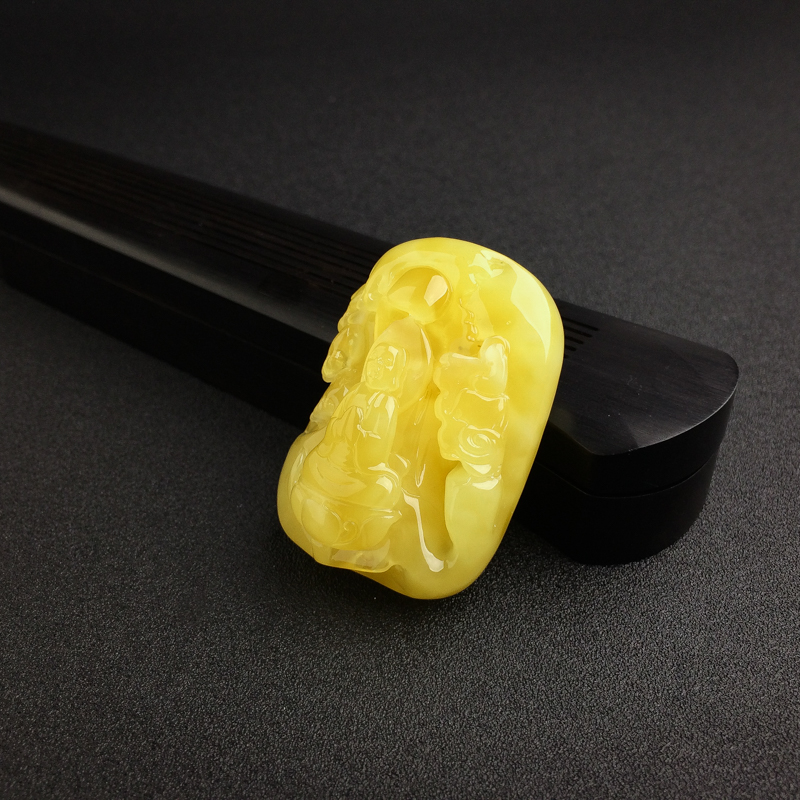 蜜蜡佛吊坠 - 红掌柜