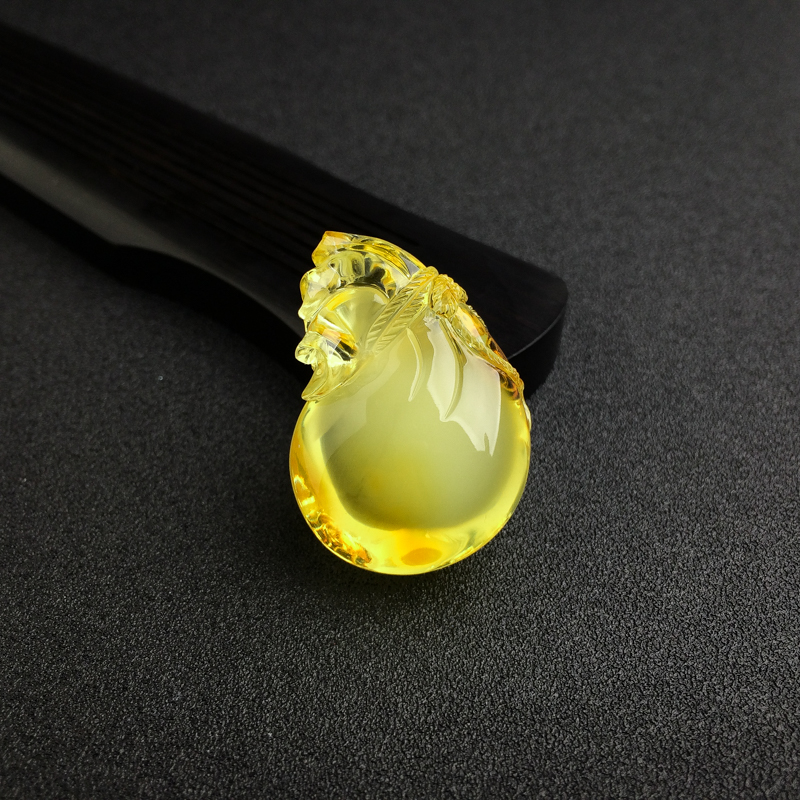 金包蜜鸡油黄蜜蜡钱袋-红掌柜