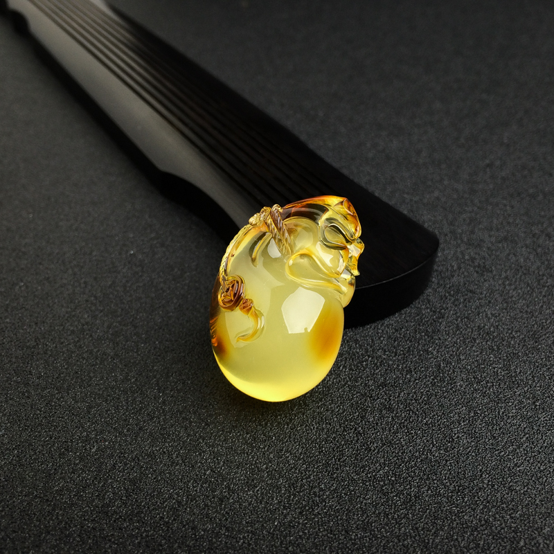 金包蜜蜜蜡钱袋吊坠-红掌柜