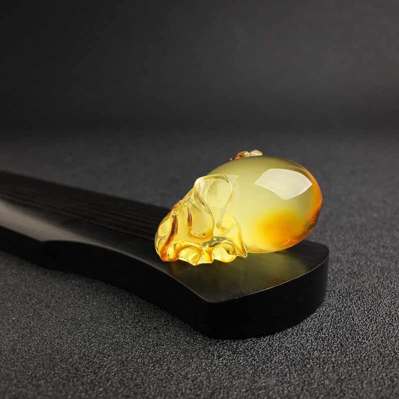 鸡油黄蜜蜡吊坠-红掌柜