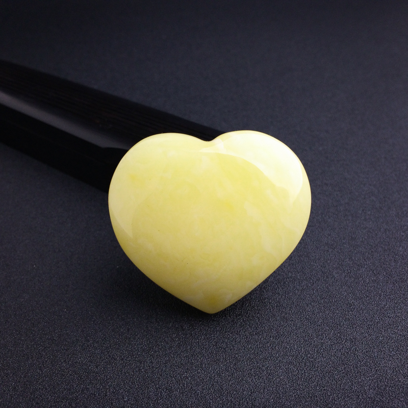 蜜蜡心形吊坠-红掌柜