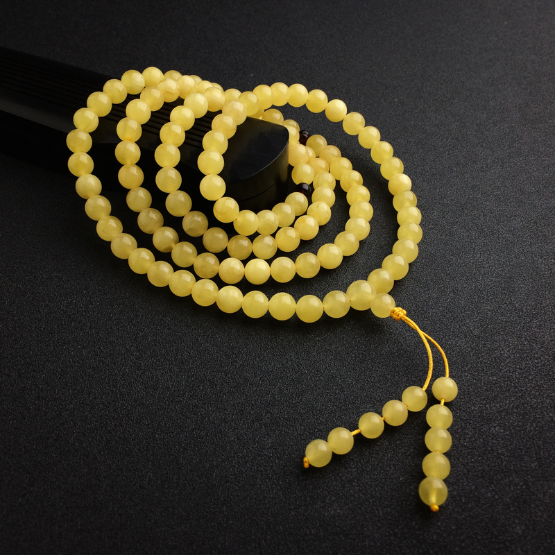 波罗的海鸡油黄蜜蜡佛珠 - 红掌柜