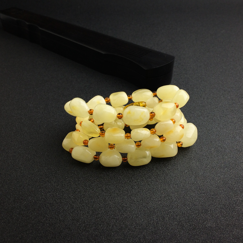 波罗的海白花蜜蜜蜡随形项链 - 红掌柜