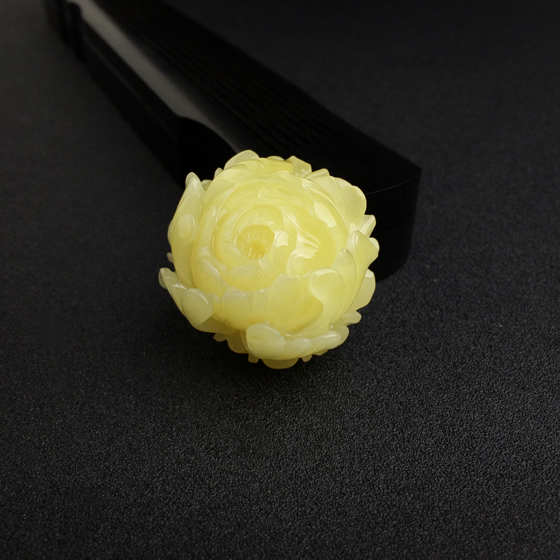 满蜜柠檬黄蜜蜡花吊坠 - 红掌柜