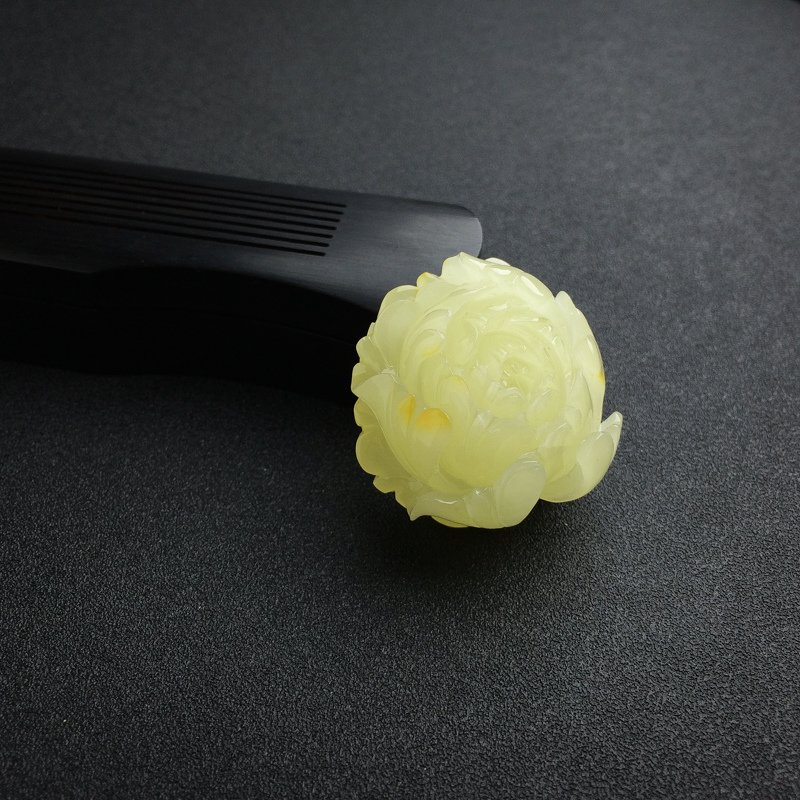 天然满蜜柠檬黄蜜蜡花吊坠 - 红掌柜