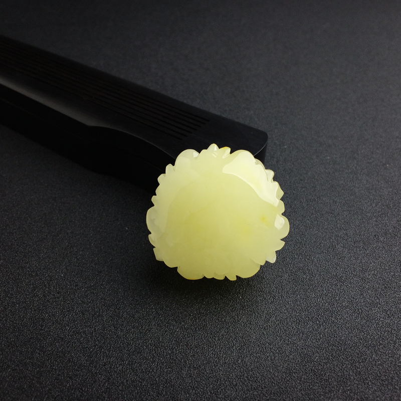 柠檬黄蜜蜡花吊坠 - 红掌柜