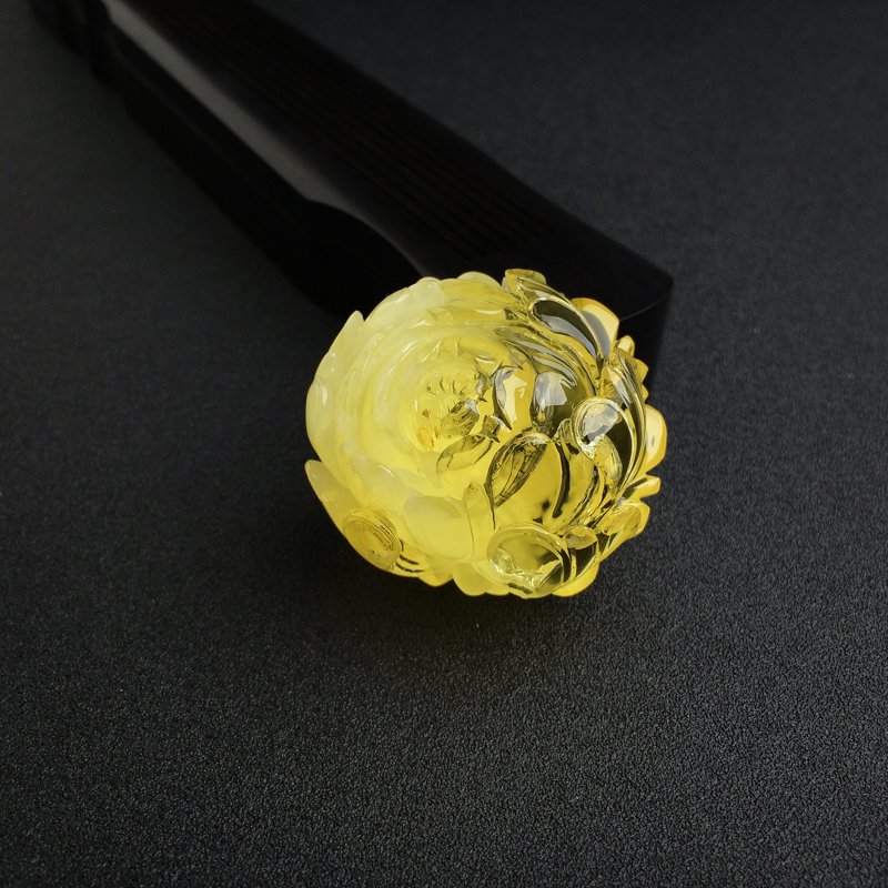 金绞蜜鸡油黄蜜蜡花吊坠 - 红掌柜