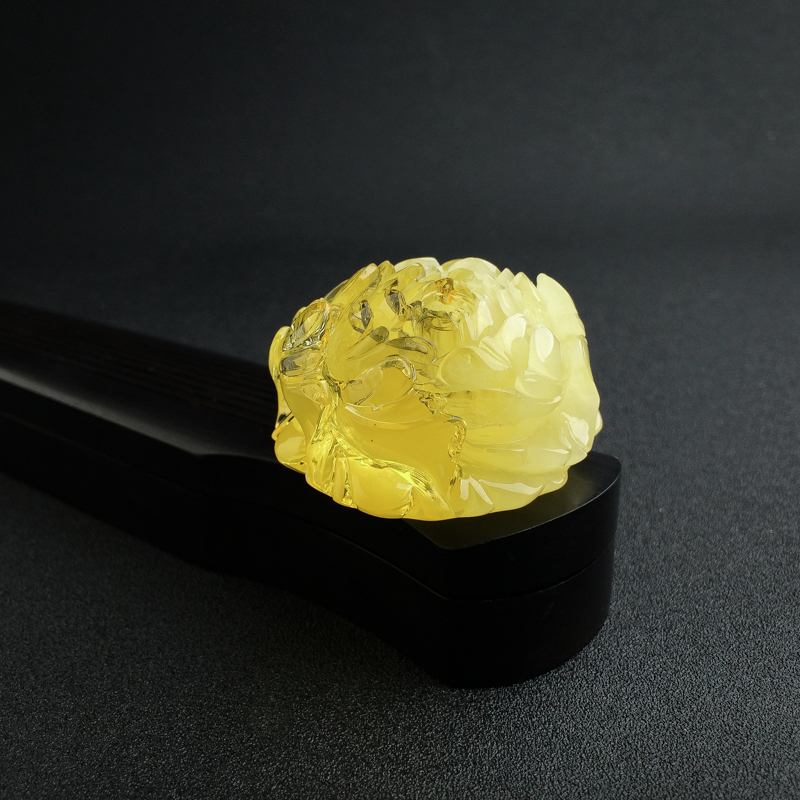 波罗的海金绞蜜鸡油黄蜜蜡花吊坠 - 红掌柜