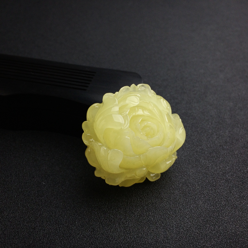 天然满蜜柠檬黄蜜蜡花吊坠 - 红掌柜