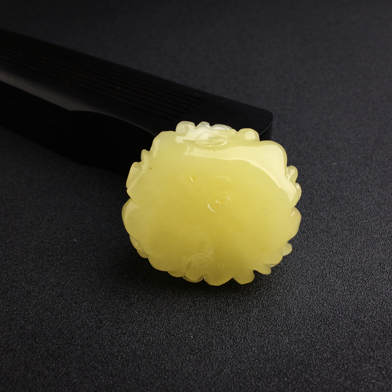 柠檬黄蜜蜡花吊坠 - 红掌柜