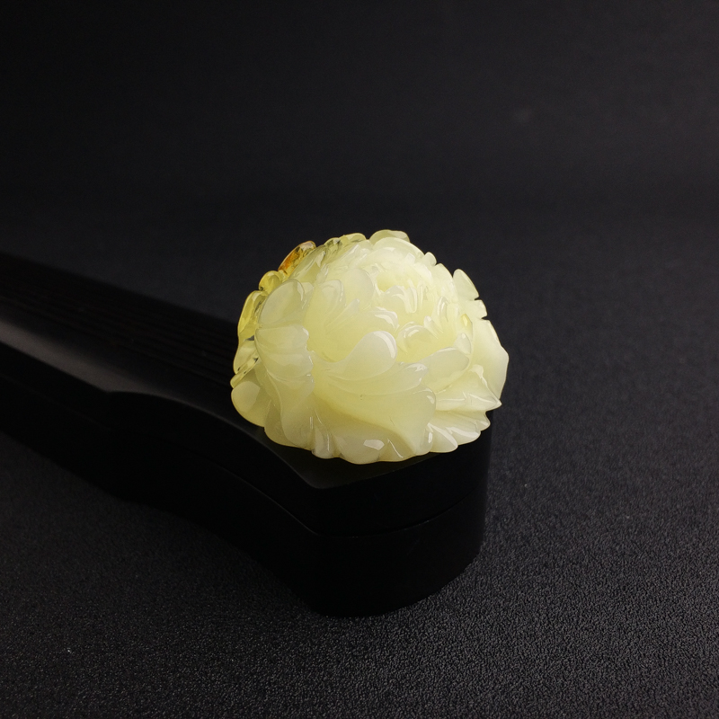 波罗的海柠檬黄蜜蜡花吊坠 - 红掌柜